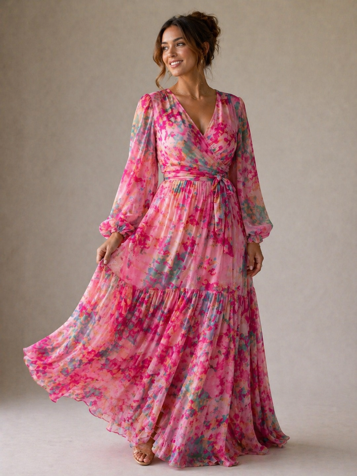 Poppy | Wrap Dress with Floral Print