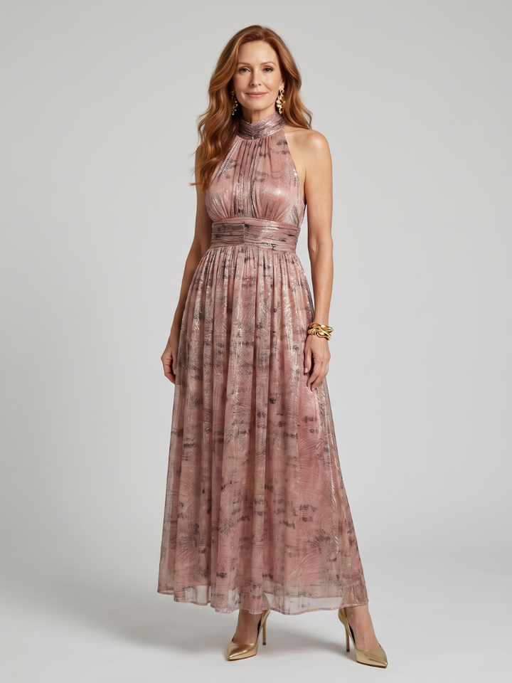 Wren | Textured Finish Sleeveless Midi Dress