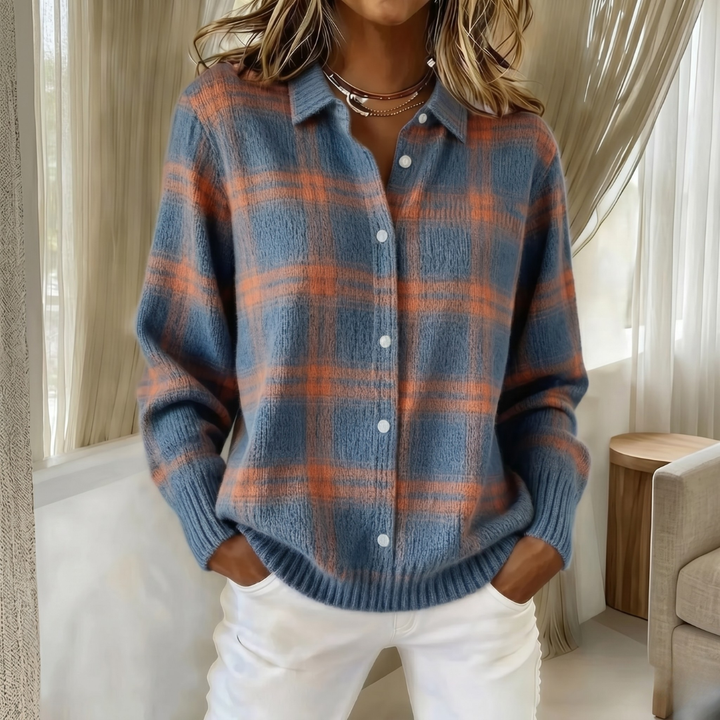 Danique™ | Cloud-Soft Plaid Button-Up