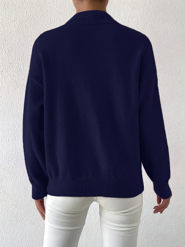 Anna Elegant Women's High Neck Pullover