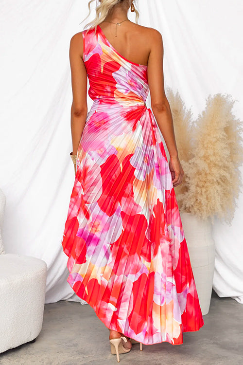 Celeste | Pleated One-Shoulder Dress