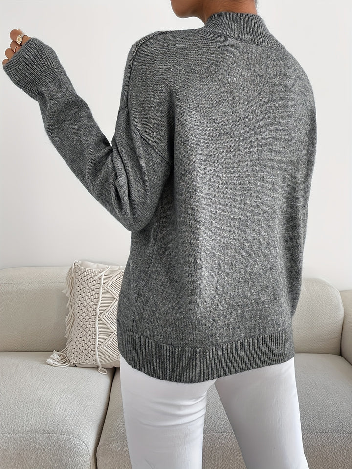 Anna Elegant Women's High Neck Pullover