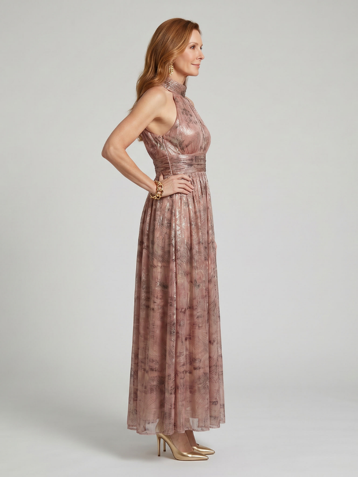 Wren | Textured Finish Sleeveless Midi Dress