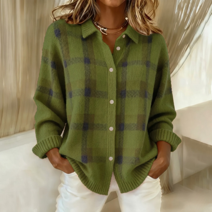 Danique™ | Cloud-Soft Plaid Button-Up