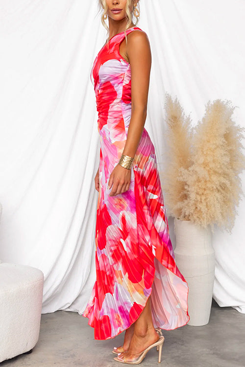 Celeste | Pleated One-Shoulder Dress