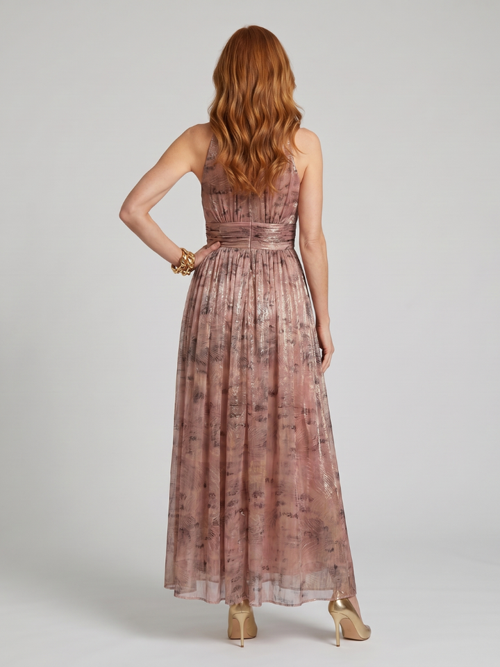 Wren | Textured Finish Sleeveless Midi Dress