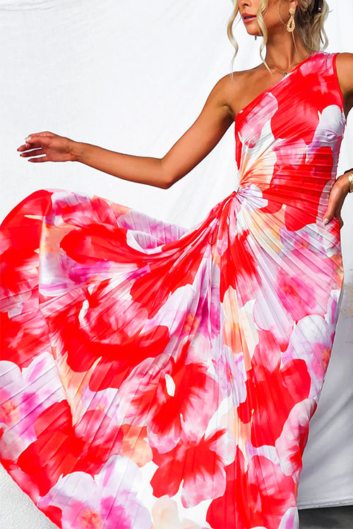 Celeste | Pleated One-Shoulder Dress