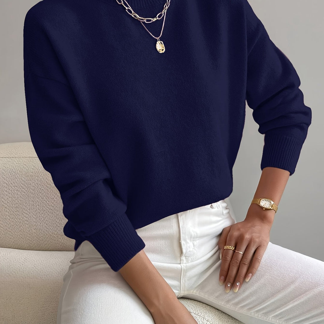 Anna Elegant Women's High Neck Pullover
