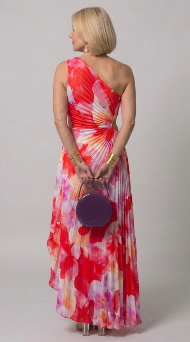 Celeste | Pleated One-Shoulder Dress