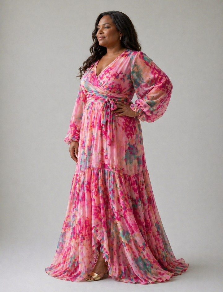 Poppy | Wrap Dress with Floral Print