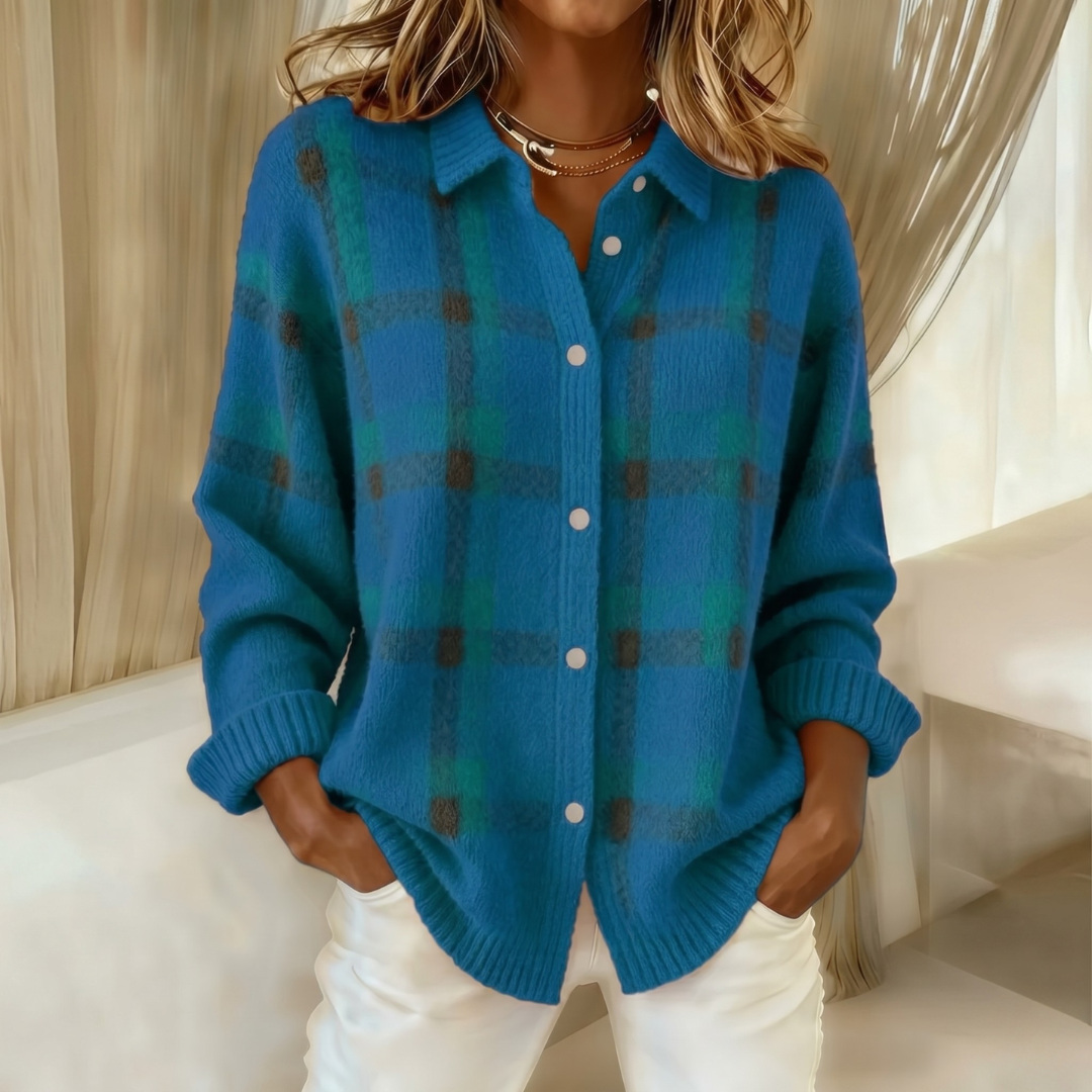 Danique™ | Cloud-Soft Plaid Button-Up