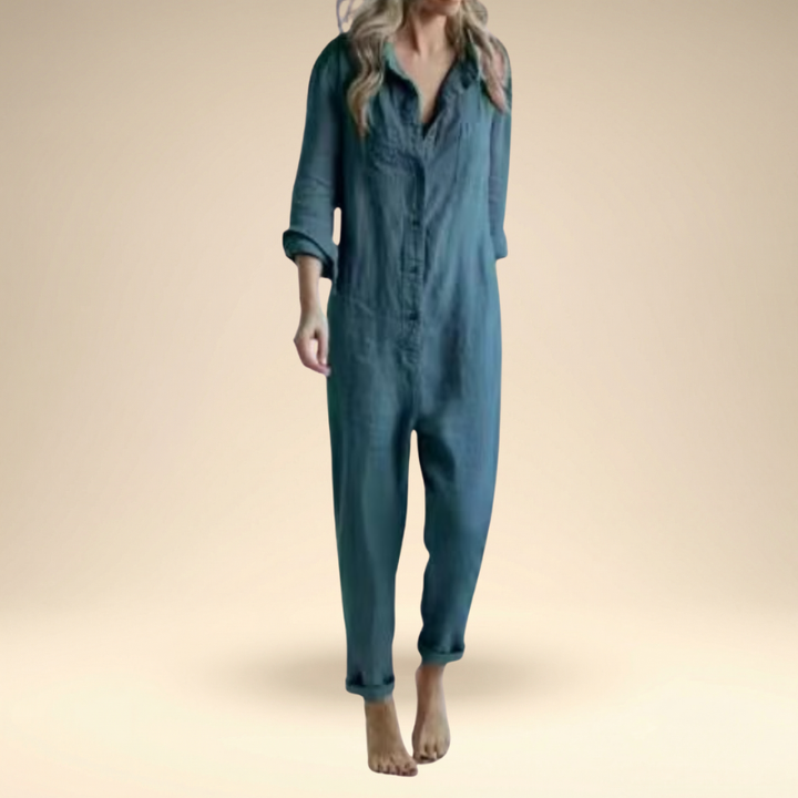 Tifanny™ – Button-Front Casual Jumpsuit