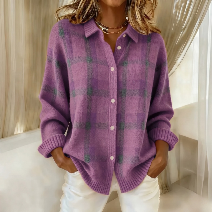 Danique™ | Cloud-Soft Plaid Button-Up