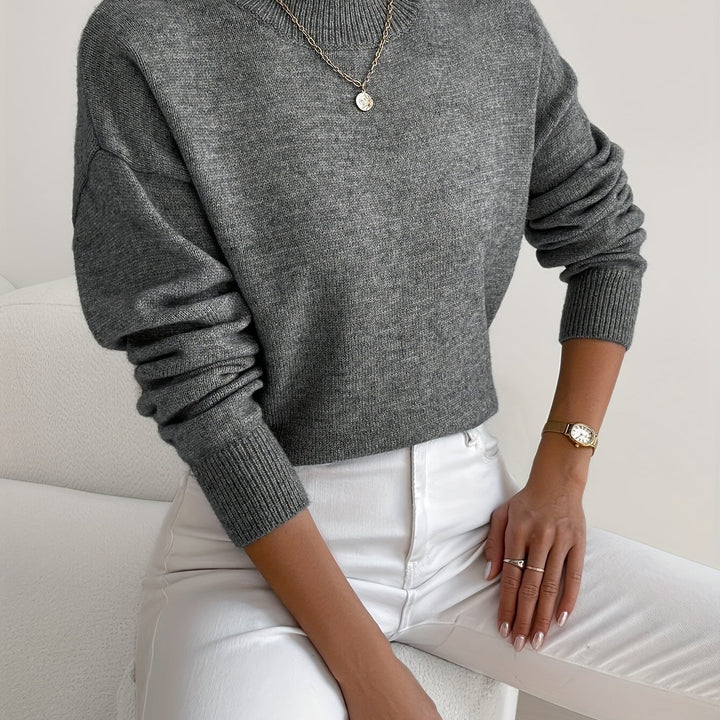 Anna Elegant Women's High Neck Pullover