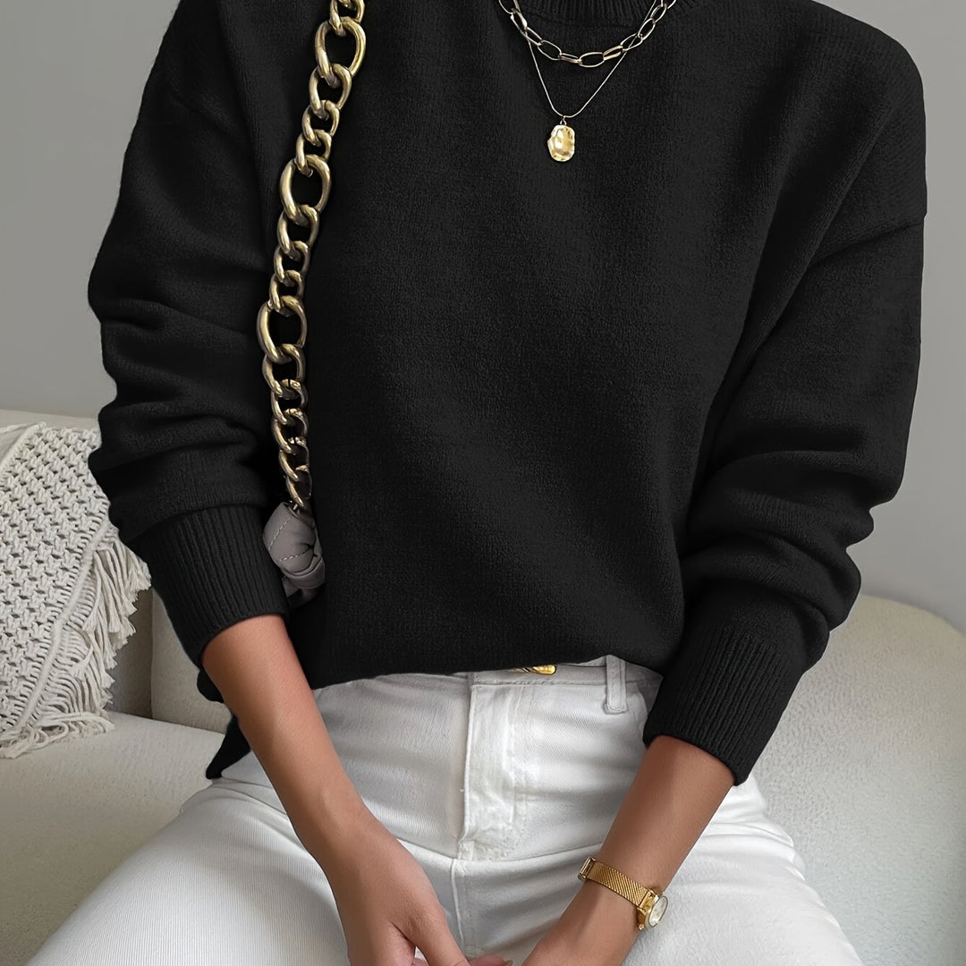Anna Elegant Women's High Neck Pullover