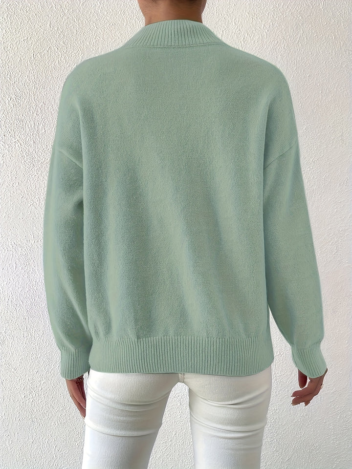 Anna Elegant Women's High Neck Pullover