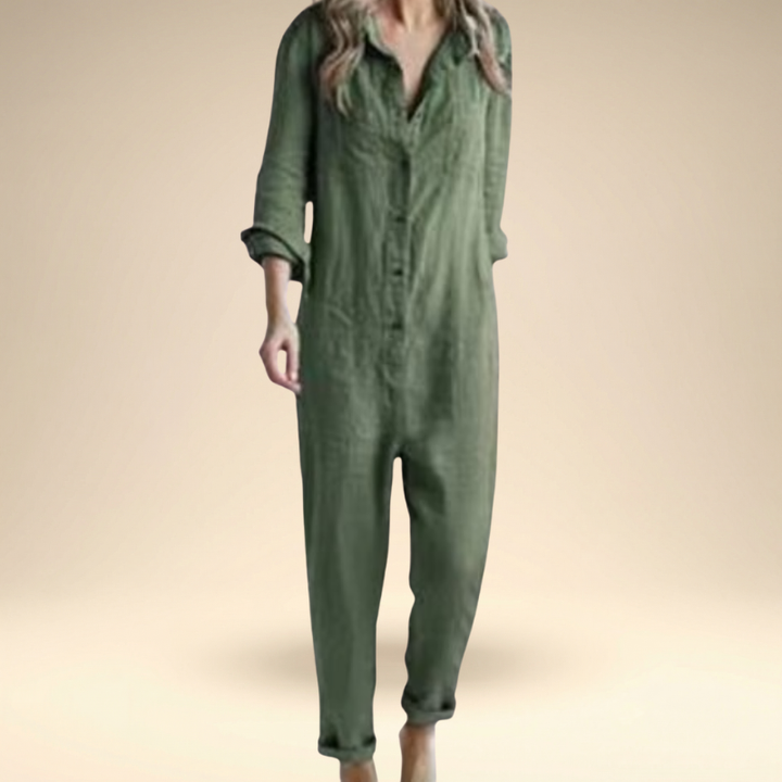 Tifanny™ – Button-Front Casual Jumpsuit