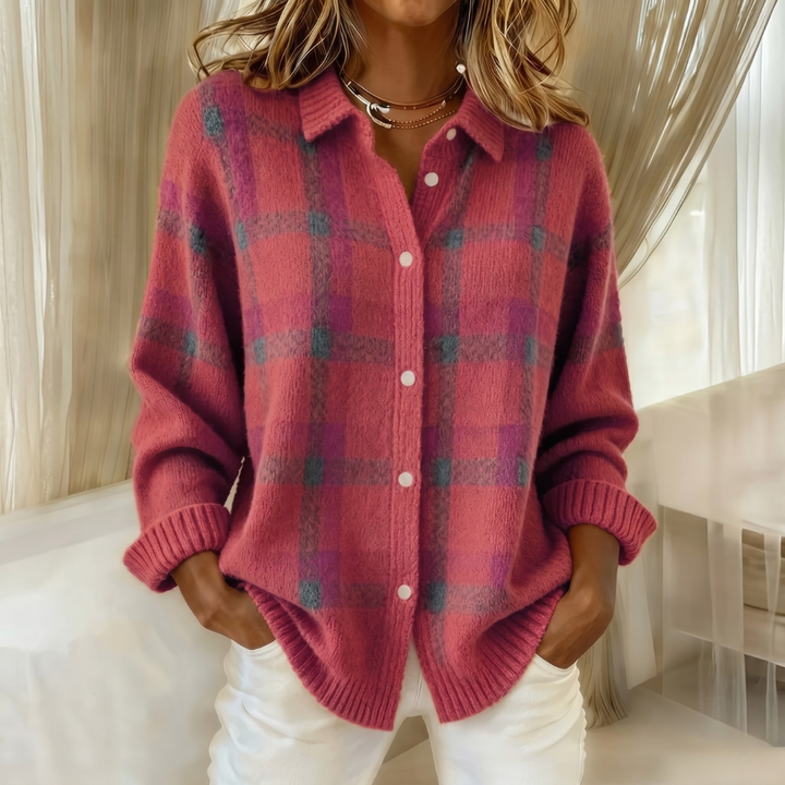 Danique™ | Cloud-Soft Plaid Button-Up