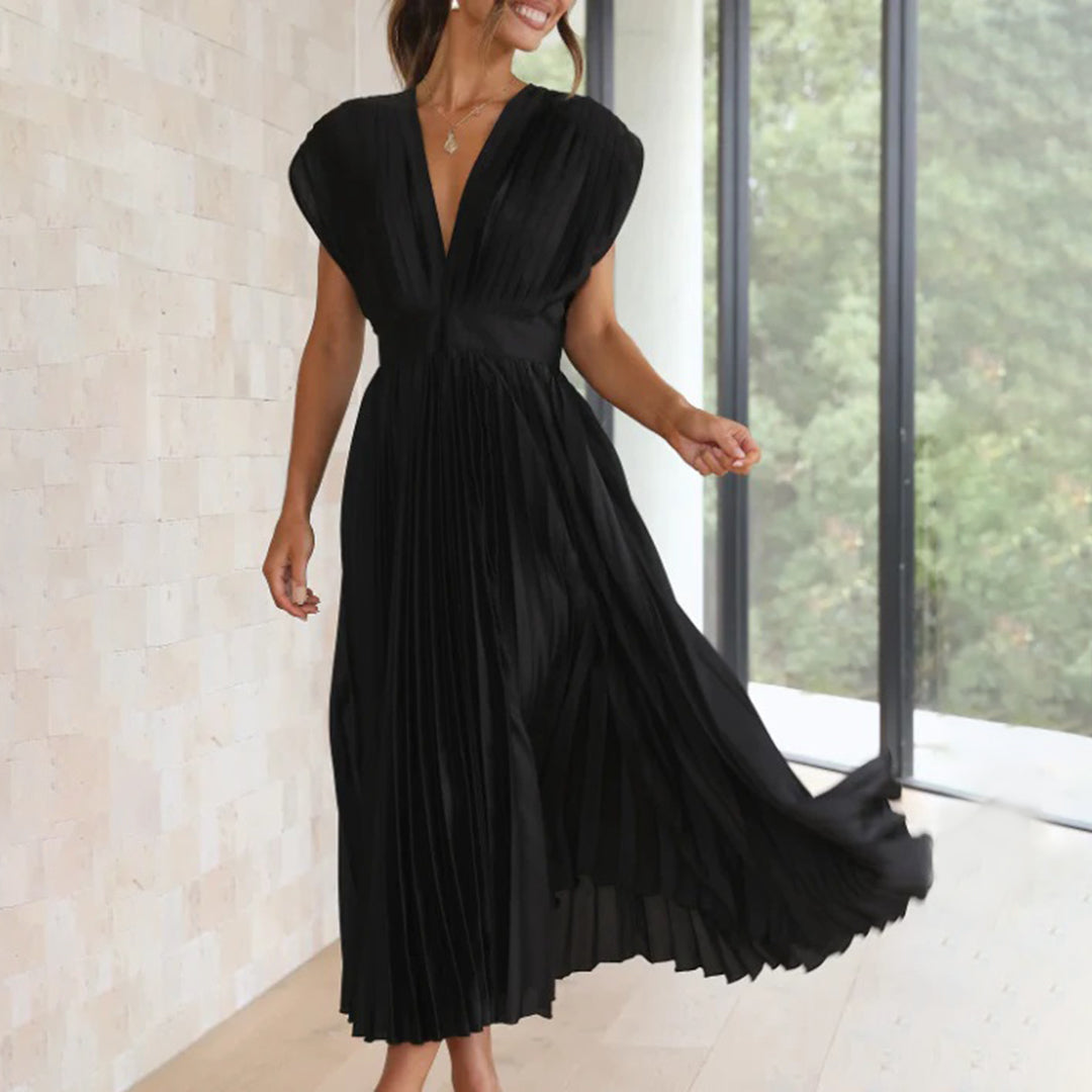 Constance | Timeless Pleated Midi Dress
