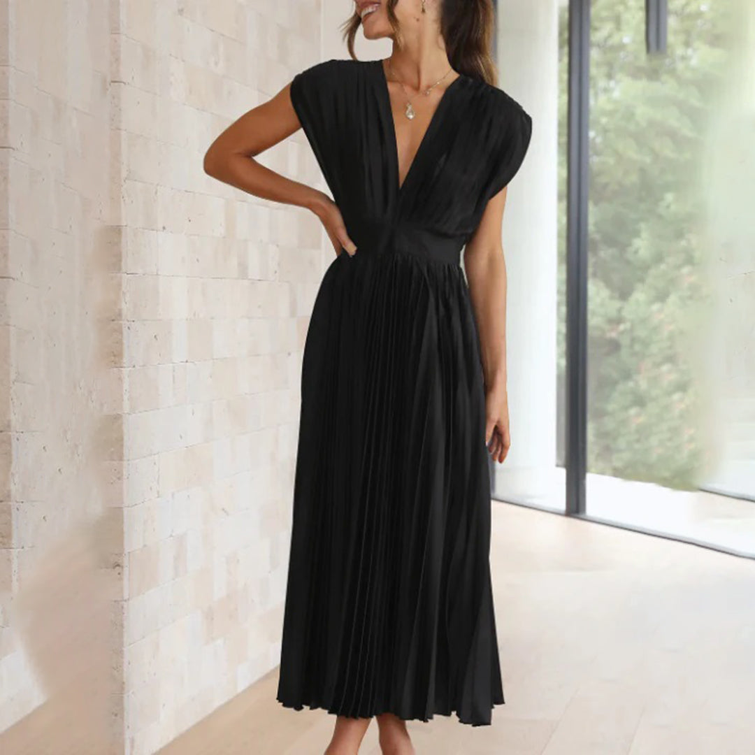 Constance | Timeless Pleated Midi Dress