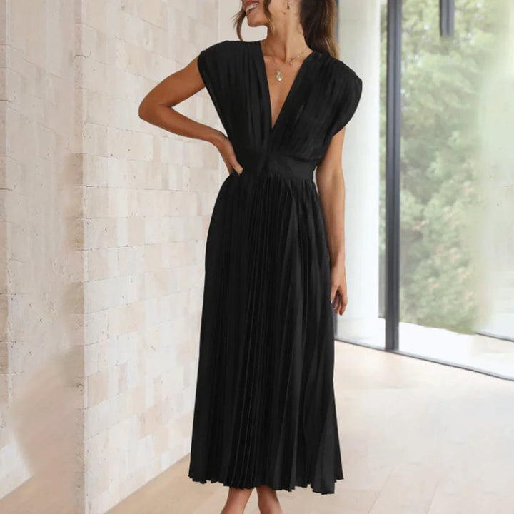 Constance | Timeless Pleated Midi Dress