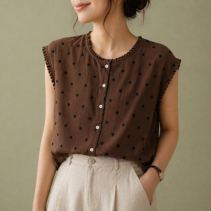 Marielle Dot Blouse