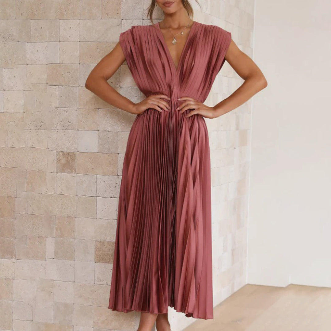 Constance | Timeless Pleated Midi Dress