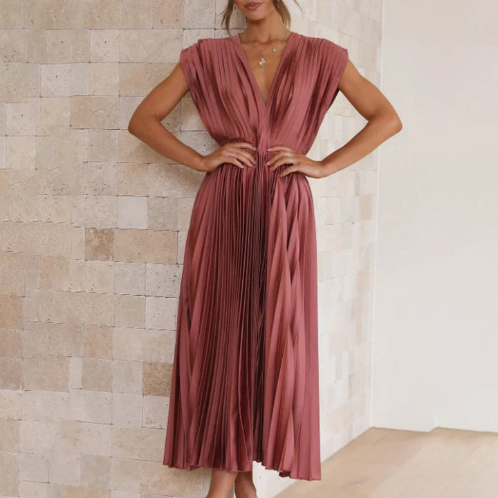 Constance | Timeless Pleated Midi Dress