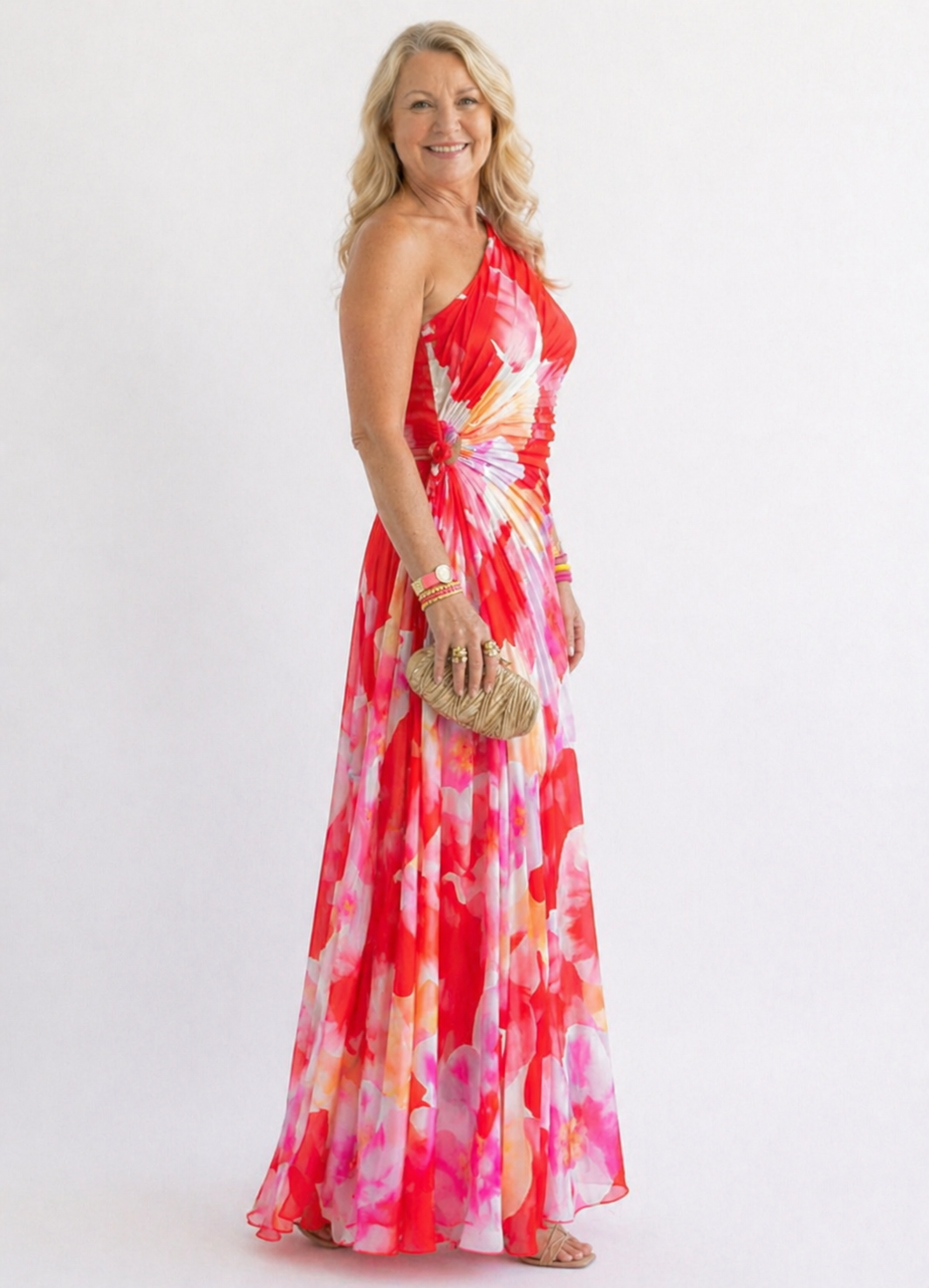 Celeste | Pleated One-Shoulder Dress