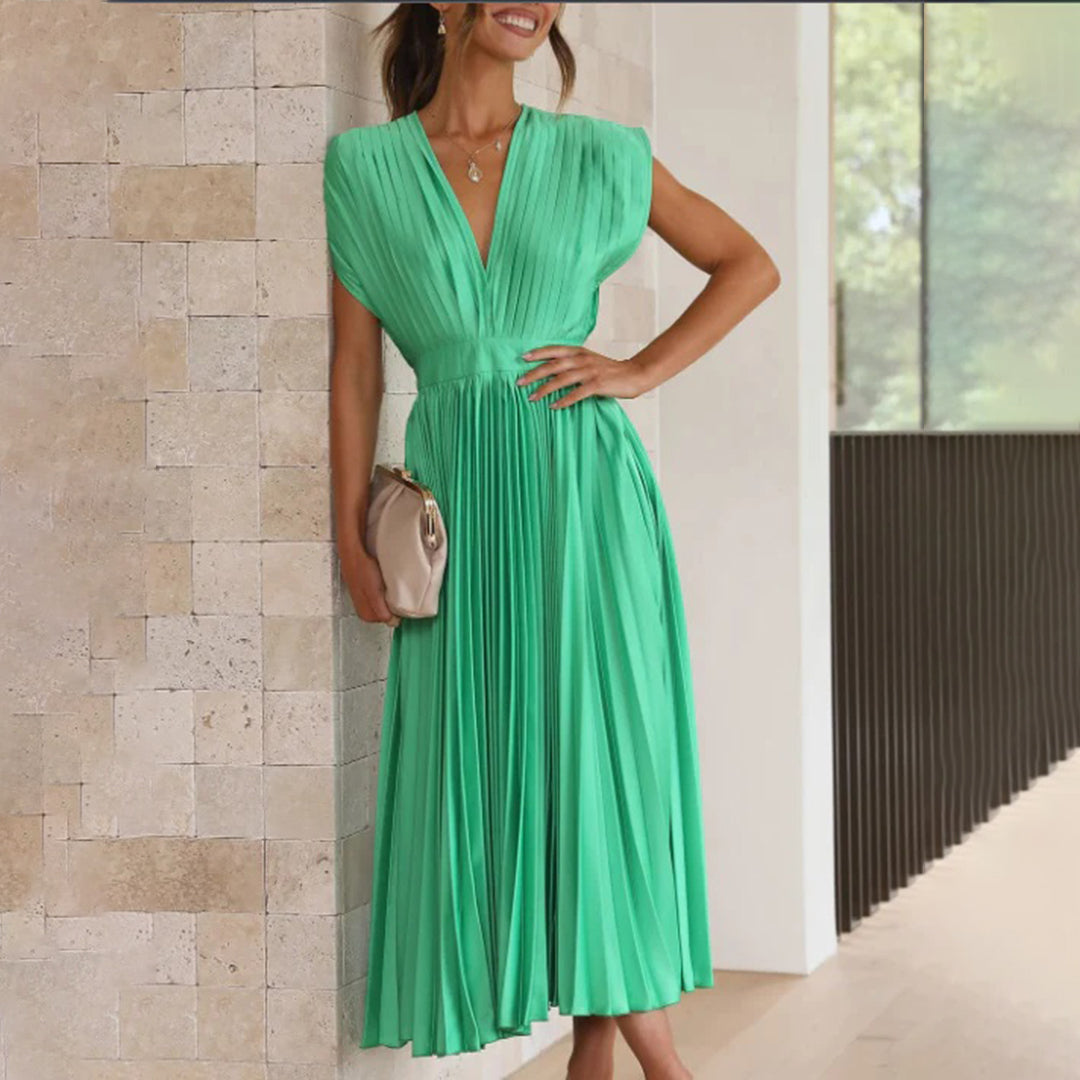 Constance | Timeless Pleated Midi Dress