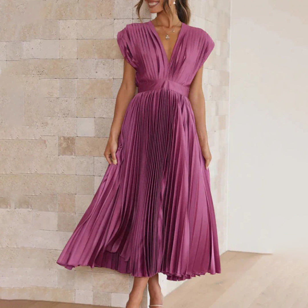 Constance | Timeless Pleated Midi Dress