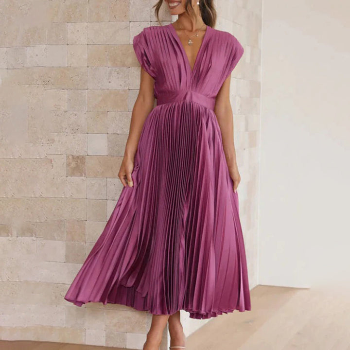 Constance | Timeless Pleated Midi Dress
