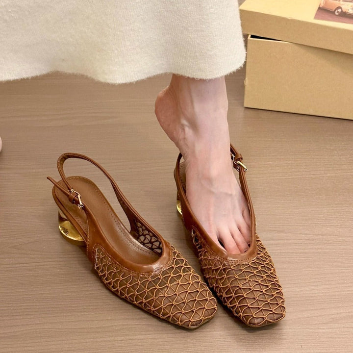 Amelia™ Mesh Slingback Heels Sandals