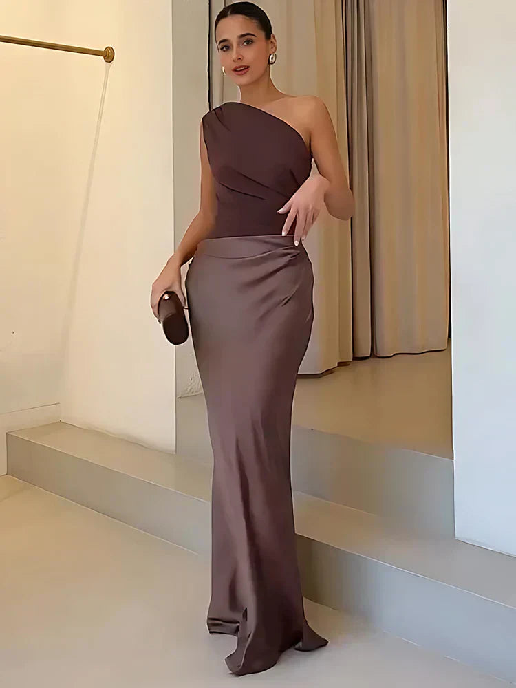 Colette | Satin Maxi Dress