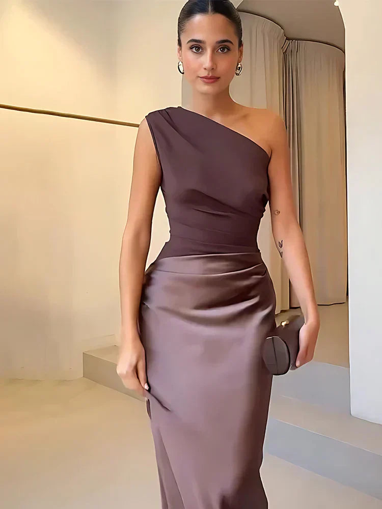 Colette | Satin Maxi Dress