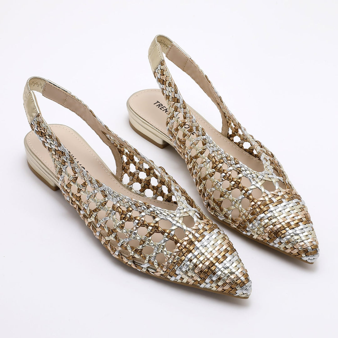 Irene™ Woven Slingback Flats Sandals