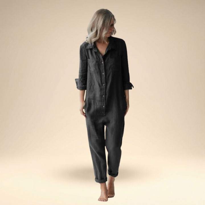 Tifanny™ – Button-Front Casual Jumpsuit