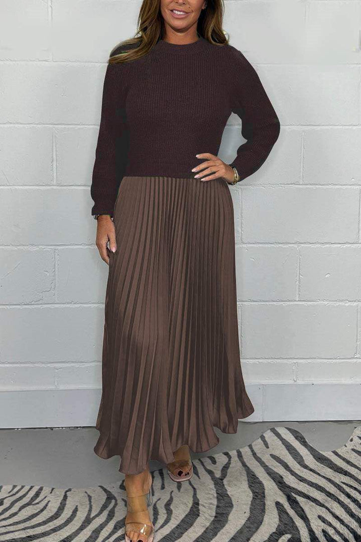 Claudia™ | Maxi Dress with Pleated Skirt