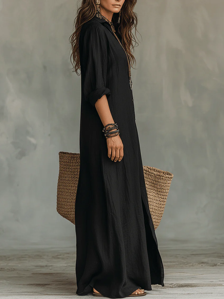 SAULE | Effortless Maxi Dress Flattering Silhouette Versatile Everyday Wear