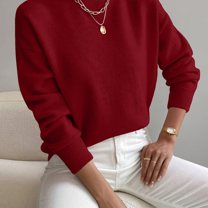 Anna Elegant Women's High Neck Pullover