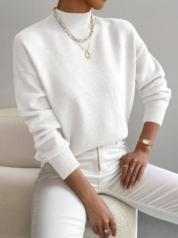 Anna Elegant Women's High Neck Pullover