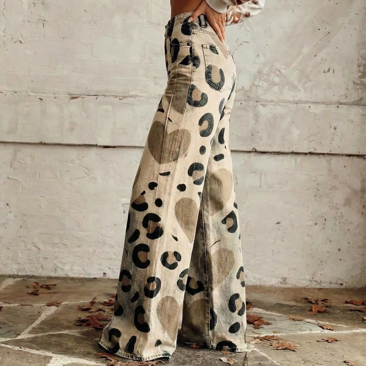 Lara™ - Pantalon Imprimé Coeur Boho