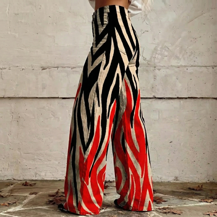 Fabiana™ - Pantalon Taille Haute à Motif Boho