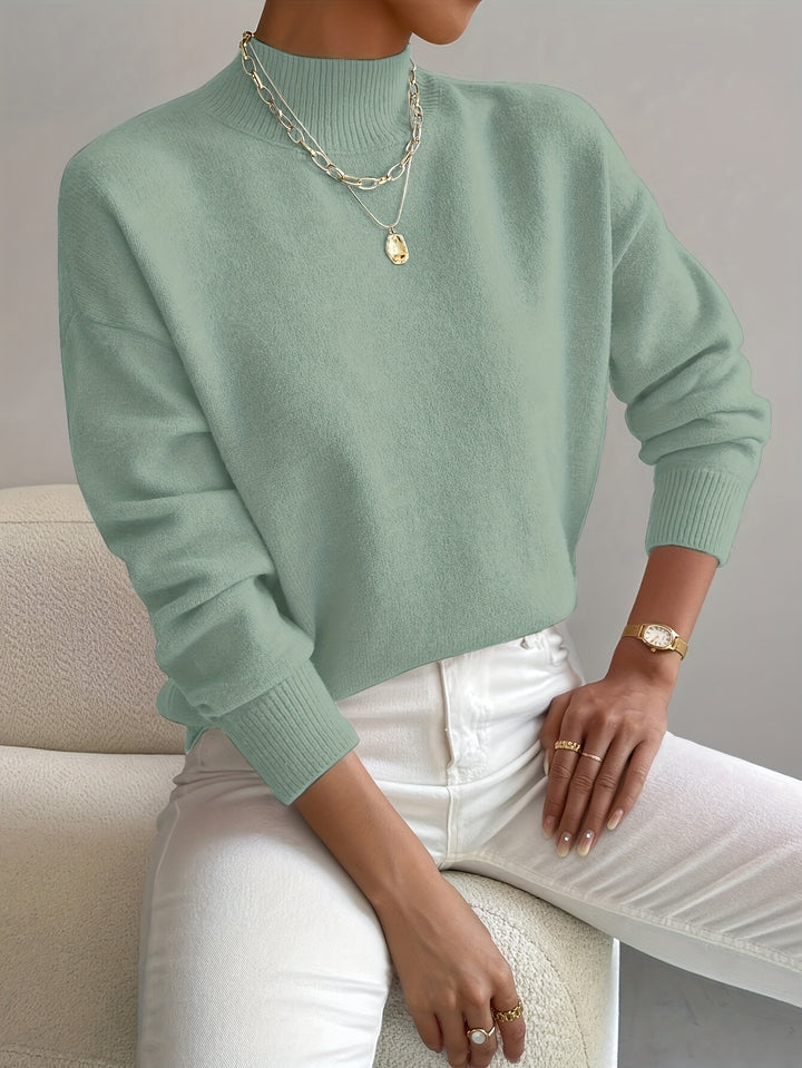 Anna Elegant Women's High Neck Pullover