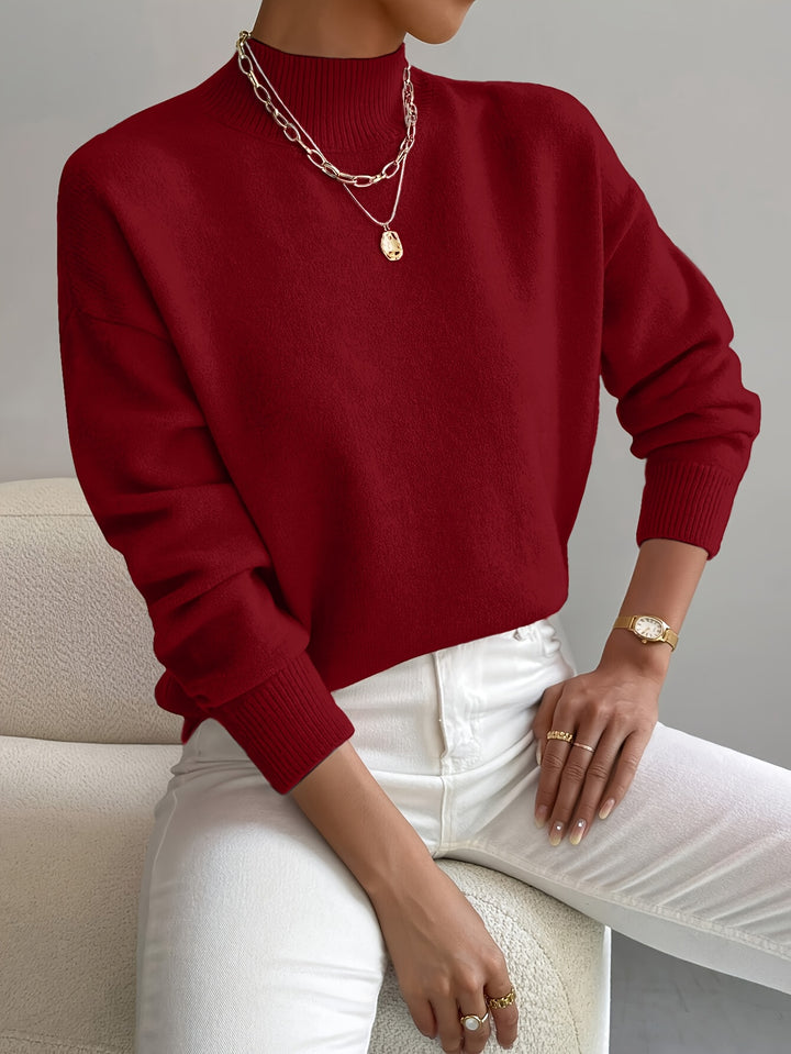 Anna Elegant Women's High Neck Pullover