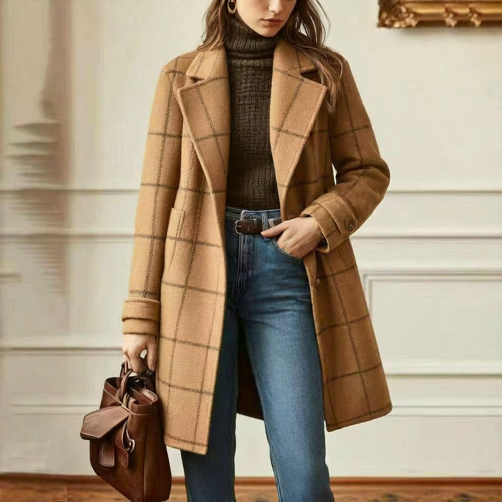 Oxford | Wool Check Coat