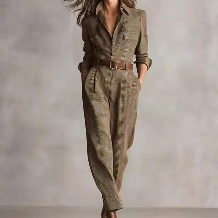 Avelisse™ – Classic Plaid Jumpsuit