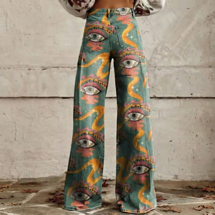 Alessia™ - Pantalons taille haute imprimés Boho