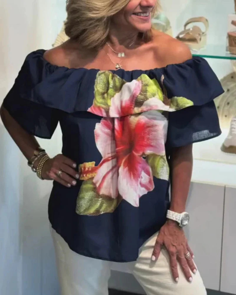Vivienne™ – Off-Shoulder Floral Blouse