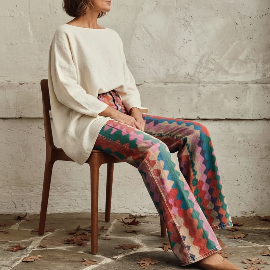 Livia™ - Pantalons à Motif Coloré Boho